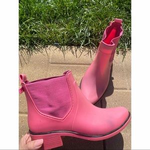 Pink Chelsea Rain boots